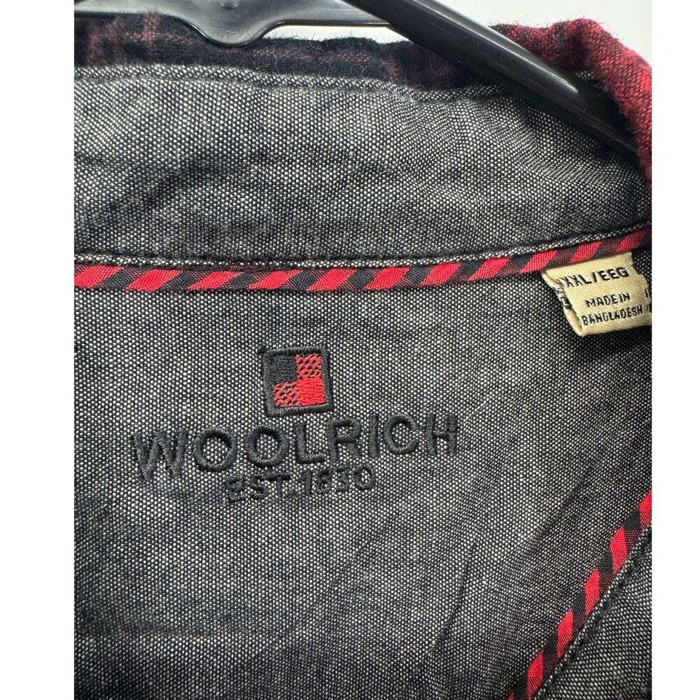 Woolrich‎ Women's Red & Black Plaid Flannel Button Up Shirt Buffalo Check XXL - Picture 4 of 5